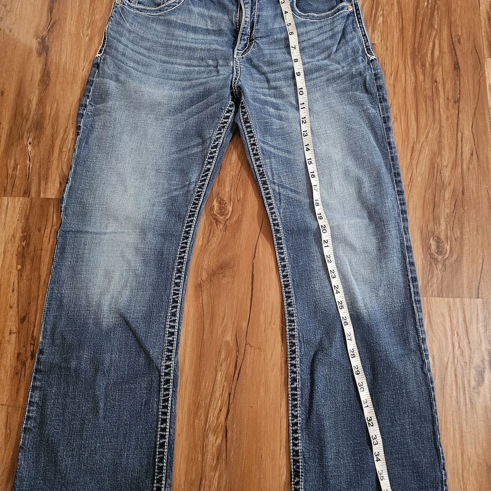 BKE Tyler Men's Bootcut Washed Blue Jeans Size 33 R